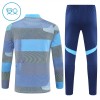 Real Madrid Sweat d'Entraînement Quarter-Zip 2025-26 Bleue Enfant
